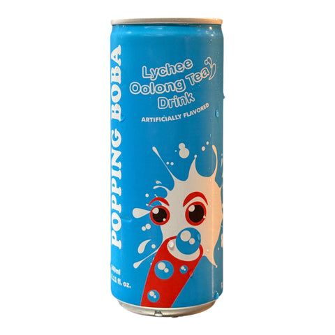 POPPING JACKY (POPPING BOBA DRINK) PARTY SIZE - LYCHEE OOLONG TEA 240ML*24 CANS/CTN
