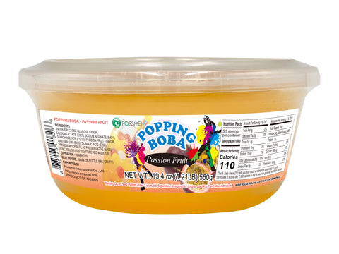 RETAIL SIZE - POPPING BOBA - PASSION FRUIT | 1.21 LB