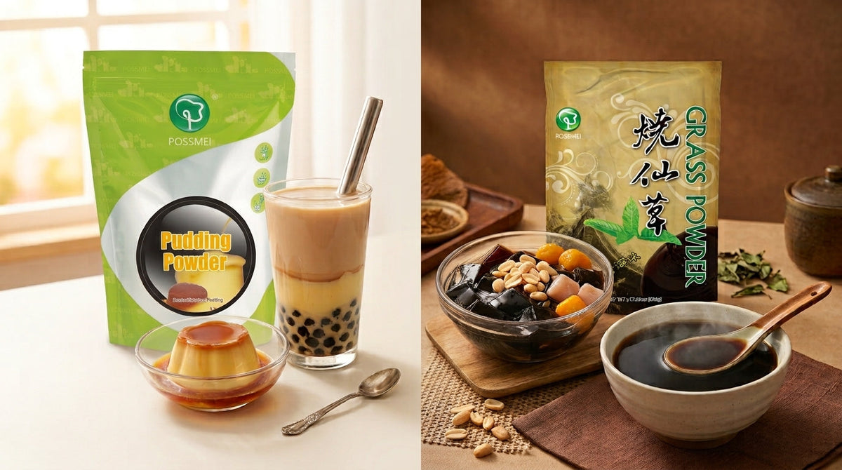 Bubble Tea Recipes: How to Make Egg Pudding and Grass Jelly
