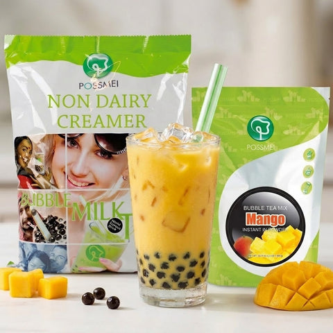 Bubble Tea Recipes:  Prepare Milk Tea Drink Using Possmei Flavored Powder