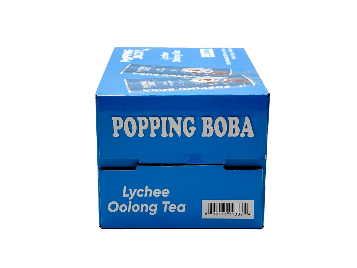 POPPING JACKY (POPPING BOBA DRINK) FAMILY SIZE - LYCHEE OOLONG TEA  240 ml *12 CANS/CTN