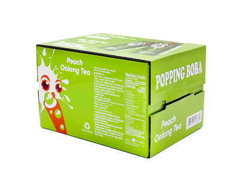 POPPING JACKY (POPPING BOBA DRINK) SMALL SIZE - PEACH OOLONG TEA  240 ml *12 CANS/CTN