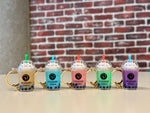 BOBA TEA KEYCHAIN ACCESSORY 5 COLOR PACK